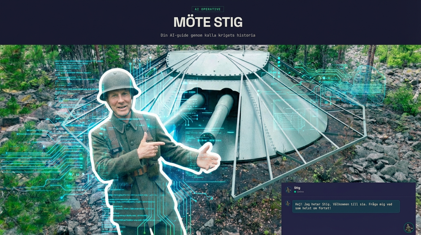 Stig — AI guide at Siknäsfortet